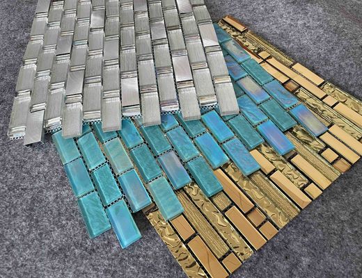 Tejas de mosaico de cristal de lujo de PRIMERA 8m m Ring Design Hotel Villa 300x300m m