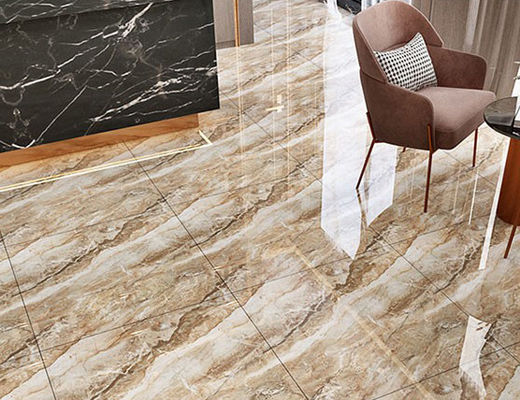 porcelana 11m m de Fullbody de la sala de estar de las baldosas del color del oro 3pcs/Ctn de 800x800m m