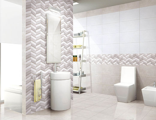 La teja de la piedra de la pared interior de 0.09W.A los 30x60cm, 100m2 Grey Bathroom Wall Tiles Mirror esmaltó