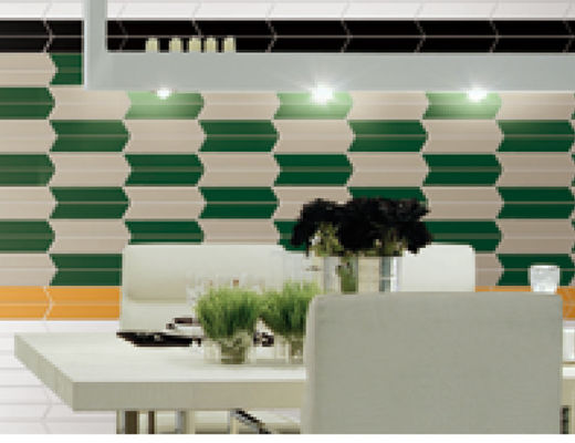 tejas decorativas del subterráneo del paralelogramo 60pcs/ctn, tejas de cerámica de 50x230m m Backsplash