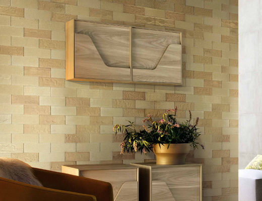 Grueso decorativo de oro de la teja 8.5m m de la pared interior del metal