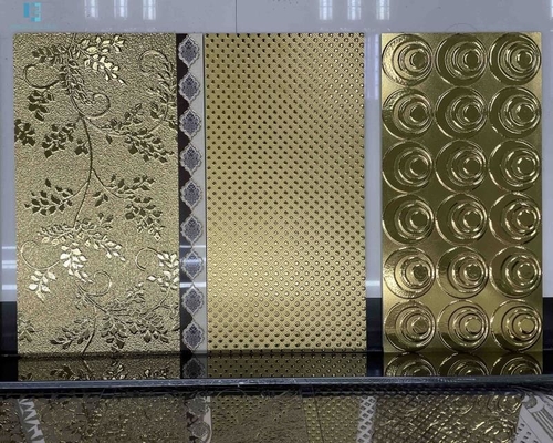 tejas de la pared de Pocelain del cuarto de baño de las baldosas del color del oro de 600x1200m m