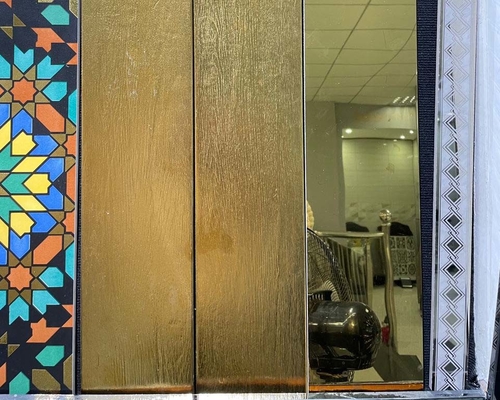 Baldosas de madera de la textura del color de oro 150x900m m para el hotel