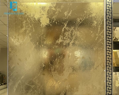 El oro puro de lujo colorea las baldosas 11m m con los elementos de la arena para el cuarto de baño Ktv del chalet